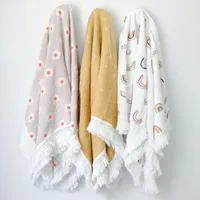 53 Styles Coton pour enfants Imprimé Tassel Courtiers Baby Gauze Essuie-serviette Couverture de couverture de chariot pour enfants