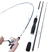 Sougayilang 3 sektioner 1.75m Carbon spinning Casting Fishing Rod Ultralight M Power Fast Action Pole Tackle Boat Stavs