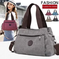 Women's Canvas Bag Handbags Shoulder Bags Messenger Crossbody Bags Tote Large Capacity Work Bags for women 220303