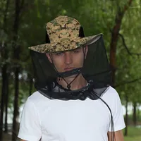 Chapéus ao ar livre Anti-mosquito líquido Pesca Mosquito Camping de viagens Pico de dobragem ajustável