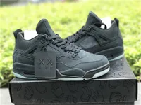2021 Authentic 4 KAWS Black Cool Grey White Shoes Glow In DARK Mens Outdoor Sports Sneakers With Original