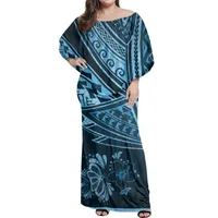 Casual sukienki ex factory cena damska party elegancki letni klub bodycon sukienka samoan Pulotasi Polinezyjski projekt Blue Friill Streetwear