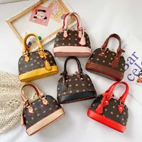Moda Bambini Shell Handbag Luxury Kids Stampato PU Catena in pelle Borsa Girls Designer Donne Mini Borsa per rossetto