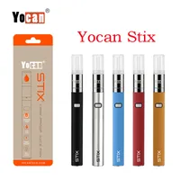 100% original Yocan Stix E-Cigarette Kits de cigarette Vape Pen Portable Vaporisateur Vaporisateur Voltage Valtion 320mAh Batterie Céramique Bobine E Cigarette E