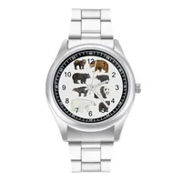 Armbandsur Bear Quartz Watch Design Retro Wrist Rostfritt Fashion Travel Girl Wristwatch