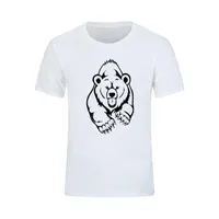 남자 티셔츠 도착 여름 Grizzly T 셔츠 남성 갈색 곰 동물 인쇄 캐주얼 짧은 소매 티 힙합 브랜드 의류 스포츠 정장 옴므