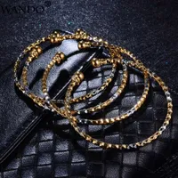 Bracelet Wando 4PCS pour bracelet pour enfants pour les bijoux pour bébé peut ouvrir les bracelets de couleur d'or pour bébé femmes de mères Jour de Noël bijoux Q0719