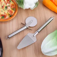 Cortador de aço inoxidável para faca de corte de pizza conveniente cozinha restaurante bolo pizza ferramenta de corte de aço inoxidável faca de pizza