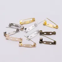 50pcs/lot 15 20 25 30 35 40 45mm Brooch Clip Base Pins Safety Pins Brooch Settings Blank Base For DIY Jewelry Making Supplies 784 T2