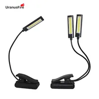 3pc LED USB Uppladdningsbar läsning Bokljus Lampa Mini Flexibel Clip-on Inbyggd Batteri COB NOTER BOOK LAMP LÄSLAR LÄS BAKA LAMP W220308