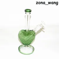 New hookahs Oil Rigs Glass Bongs Large Water Pipe Vase Perc Percolator Smoking Pipes 14mm Joint Thick Arms 9inch Height silicone dab mat