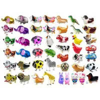 Walking pet animals helium aluminum foil balloons automatically seal children balloon toys gifts birthday party supplies