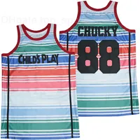 Movie Basketball Film 1988 Chucky 88 Child&#039;s Play Jersey Men White Team Color Breathable Pure Cotton Sports Uniform Top Quality On Sale