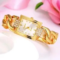 Наручные часы 2021 Вент Chaude de Mode Bracte Montre Femme Часы Простое золото Роскошные Женские Сплава Рейн Кварцевые наручные часы Девушка