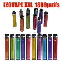 Authentic Fzcvape XXL E-sigarette monouso E-sigarette POD Dispositivo 1800Puffs 1000mAh 5ml Cartridge precompilato Penna per bastone VAPE VS BANG PLUS MAX 100% originale