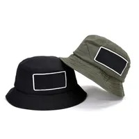 D101 Yaz Katlanabilir Pamuk Fisherman'ın Şapka Güneş Koruyucu Şapka Açık Seyahat Spor Havzası Cap Yeşil Siyah 2 Renkler