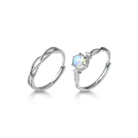 Cluster ringen 1pc 100% authentiek 925 sterling zilver fijne sieraden holle gekruiste / synthetische gekleurde glazuur ring voor paar's