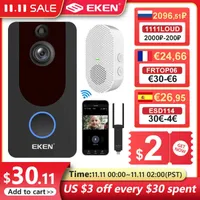EKEN V7 HD 1080P Smart WiFi Video Doorbell Camera Visual Intercom Night vision IP Door Bell Wireless Security Camera H1111