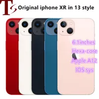 Apple Original iphone XR in iphone 13 style phone Unlocked with iphone13 box&Camera appearance 3G RAM 64GB 128GB ROM smartphone