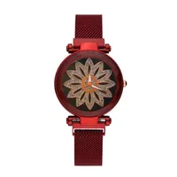 Armbanduhren 2021 Mode Frauen Uhren Diamant Glückliche Blume Dame Große Zifferblatt Quarz Mesh Gürtel Uhr Relogio Feminino # FN80