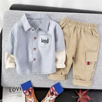 LZH Sets de ropa para niños conjuntos de primavera Baby Boys Traje Ropa de moda Camisa de manga larga + Pantalones Outfit Kids Sports 220215