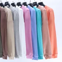 13 Renkler Moda Marka Tişörtü # UT604 Sonbahar / Kış Kazak Severler Stil Yuvarlak Boyun Tasarımcı Hoodies Nakış Kol Bandı Logo Gerekli Kazak M-2XL