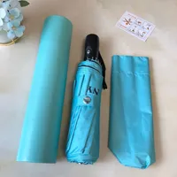 Designers Sunny And Rainy Umbrella Lady Waterproof Windproof Sun Shade Travel Portable UV Protection Three-folding Umbrellas