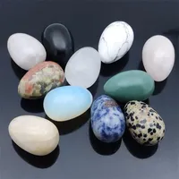 Outros 30mm Egg Curing Chakras Cura Cristal Pequenos Ornamentos Soltos Grânulos Natural Stone Jóias Encontrar Atacado