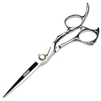 Hair Scissors Dresser Professional 6,0 5,5 7 tum 440c Japan Stål Höger Vänster Handförtunning Tesoura Skärare