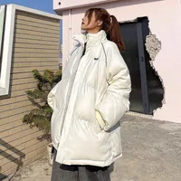 Yeiloca 유행 면화 패딩 자켓 봄 캐주얼 지퍼 두꺼운 SUSTANS 코트 한국어 느슨한 수직 탑 여성 다운 파카