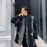 2019 Moda Suit Ins Trendy Tüvit Coat erkek Sonbahar ve Kış Rahat Dekor Kişilik