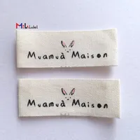 Le etichette di abbigliamento personalizzate lettere da cucire Tag Etichette di cotone organico per tag stampati in abbigliamento