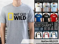 T-shirt maschile Geografiche nazionali Geografiche selvatiche Molte opzione di design a colori
