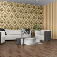 Wallpapers Wellyu Papel de Parede Paper Europe 3D 양각 다마스커스 PVC 벽지 홈 개선 침실 거실