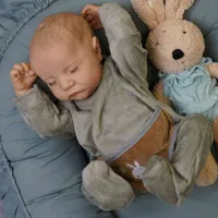 Reborn 20 polegadas de boneca realista meninos e meninas, Levi lol brinquedo bebê, vinil macio, lavável, presente