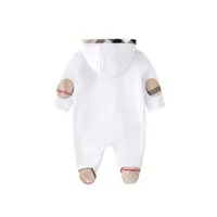 Retail newborn Hooded rompers romper cotton long sleeve onesies bodysuit jumpsuits Children boutique clothing