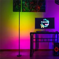 Fjärrläge LED-hörn Golvlampor RGB Slumpmässiga effekter Solid Färg Stående Ljus Vinkel Ljuslampa För Vardagsrum