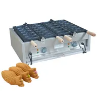Control de temperatura de acero inoxidable espesado comercial Taiyaki Making Machine / Forma de peces Waffle / 110V / 220V