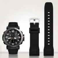 Para Casio PRG-650 PRW-6600Y-1A9 PRG600/610 Silicone Watch Band à prova d'água Substitua borracha 24mm preto relógio azul acessórios