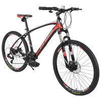 26 inch 24speeds aluminum alloy frame, shimano shifter system, front and rear disk brake ,red color MTB for male and female USA St538B