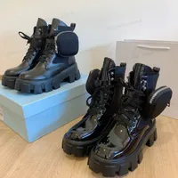 Designers mulheres rois tornozelo martin botas e nylon bota militar inspirado combate ladies boot bolsa anexado aos sacos de couro de luxo mulher senhora de couro ao ar livre botas 2022 #