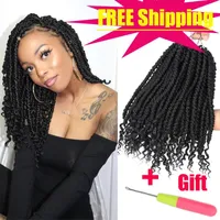 2022 Kvinnor Lyx Bomb Twist Crochet Hair Amzbook Spring Braids Passion Hairs Extension 12 inches