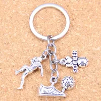 20pcs DIY Keychain 3D football soccer player sporter clothes shoes Pendants Men Jewelry Car Key Chain Souvenir For Gift