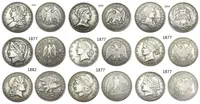 EE. UU. Un conjunto de (1838-1882) 9 unids Diferencia cabeza de medio dólar patrones artesanal plata plateado copia ornamentos de monedas réplica monedas accesorios de decoración del hogar