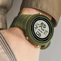 Homens de esportes assistem exército moda verde militar relógio digital conduzido relógio eletrônico Relogio masculino relógios de pulso