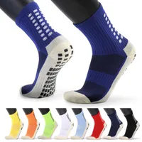 USS Stock Stock Hommes Chaussettes de football antidérapant Athlétique Longues Chaussettes Absorbant Sports Grip Chaussettes pour Basketball Football Volleyball Exploitant FY7610CT05