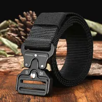 Cintura maschile Jacnaip Cintura da caccia esterna in metallo tattico multifunzione in lega di alta qualità Cintura di tela del corpo marine di alta qualità per uomini x220216