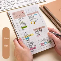 A5 / B5 Kraft Paper Notebook Spral Coil Daily Ручной Журнал Дневник План Sketchbook Notepad Planner 2021 Организатор Организатор Управление времени Управление Блокнотами