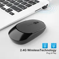 Mice Mute Office Wireless Mouse Slient Button Ultra Thin Mini Optical Ultrathin Ergonomic Design USB 2.4G For Computer Laptop