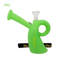 Waxmaid wholesale 5 inches hookah silicone water pipe mini smoking dab rigs ship from CA warehouse